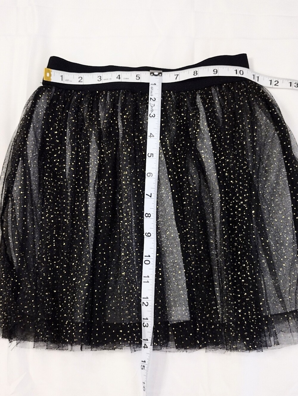 Amy Byers 10-12 Little Girls Black Glitter Tulle Skirt - Sparkle Evening Skirt - Picture 7 of 12